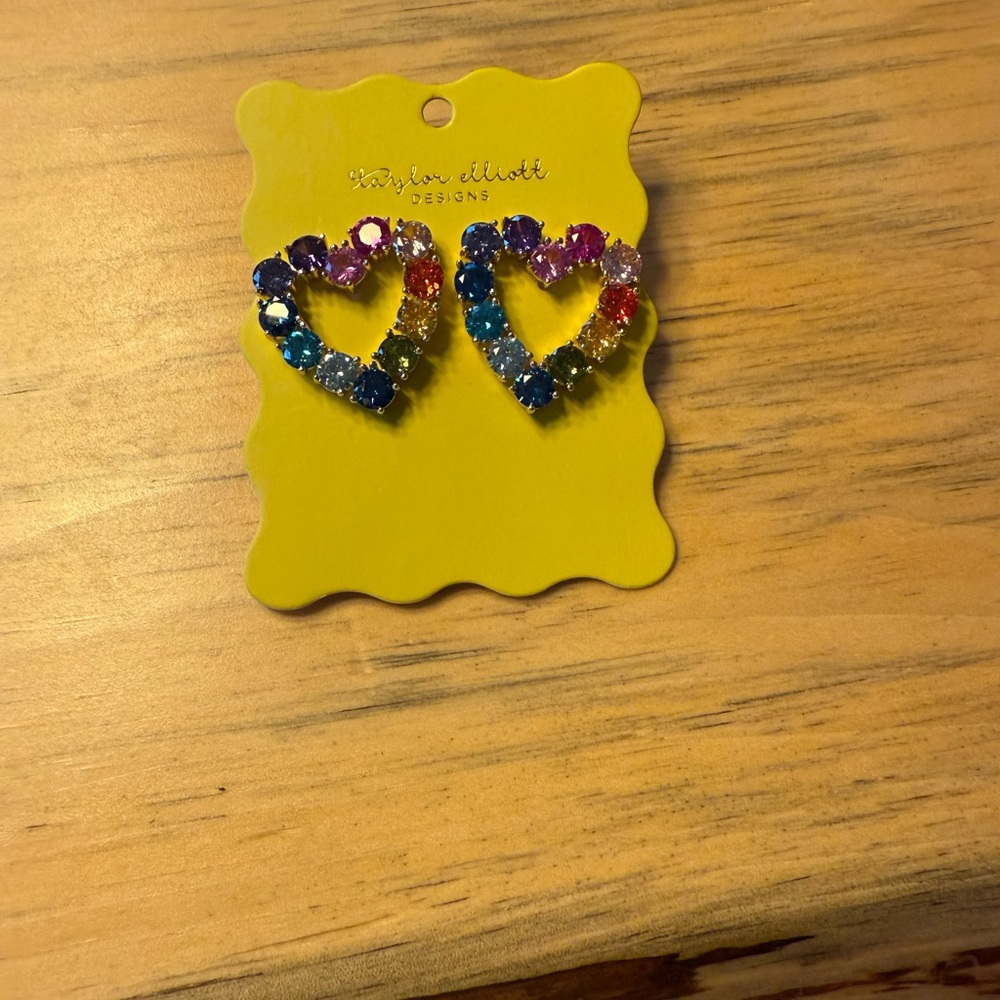 Rainbow Heart Earrings